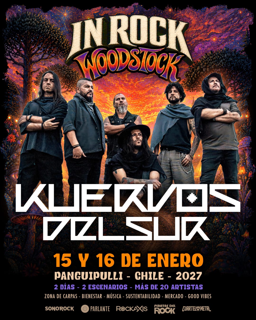 In Rock Woodstock 2027: Kuervos del Sur es el headliner confirmado